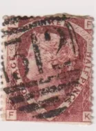 SG52 QV LAKE RED 1870 PLATE 3. GLOUCESTER CDS