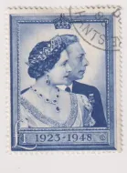 SG494 KGVI 1948 ROYAL WEDDING £1 BLUE