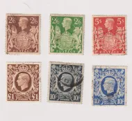 SG476-478C KGVI SET OF 5 HIGH VALUES. 1939-48