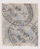 SG183 QV 1883-84 10S PALE ULTRAMARINE