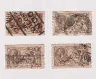 SG399/400 SET OF 4 X KING GEORGE V 1913 SEAHORSES 2/6d