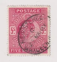 SG 263 KING EDWARD VII 5s BRIGHT CARMINE 1902