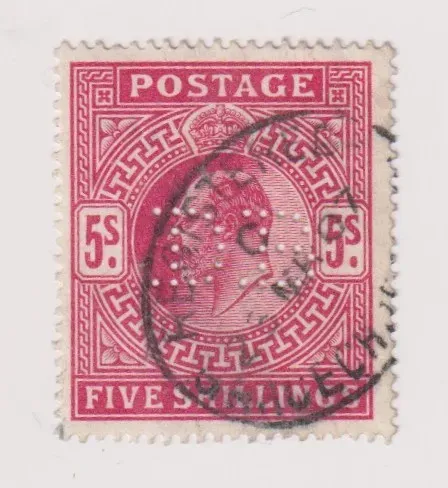 SG 263 KING EDWARD VII 5s BRIGHT CARMINE 1902