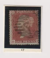 SG17 QV 1d RED BROWN