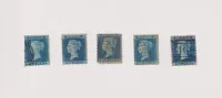 SG34 2d BLUE STARS LETTERS IN CORNERS