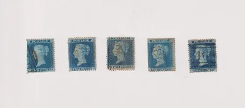 SG34 2d BLUE STARS LETTERS IN CORNERS