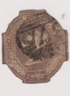 SG60 6d PURPLE EMBOSSED CUT TO SHAPE SPACEFILLER