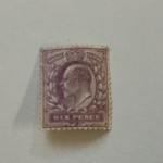 SG245 King Edward VII 6d Pale Dull Purple MINT