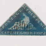 SG6 CAPE OF GOOD HOPE TRIANGLE 4d BLUE IMPERF