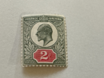 SG228 King Edward VII 2d Pale Grey-Green Scarlet MINT