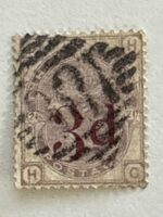1883 QV 3d On 3d LILAC SURCHARGE PLATE 21