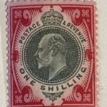 SG312 King Edward VII 1s Dark Green And Scarlet , Mint Not Hinged With Full Gum