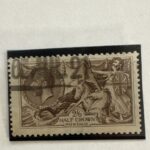 SG415a King George V 1918 2/6s Seahorse Pale Brown , Catalogue £75